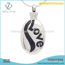 Love stainless steel cremation pendant ,cremation urn jewelry
